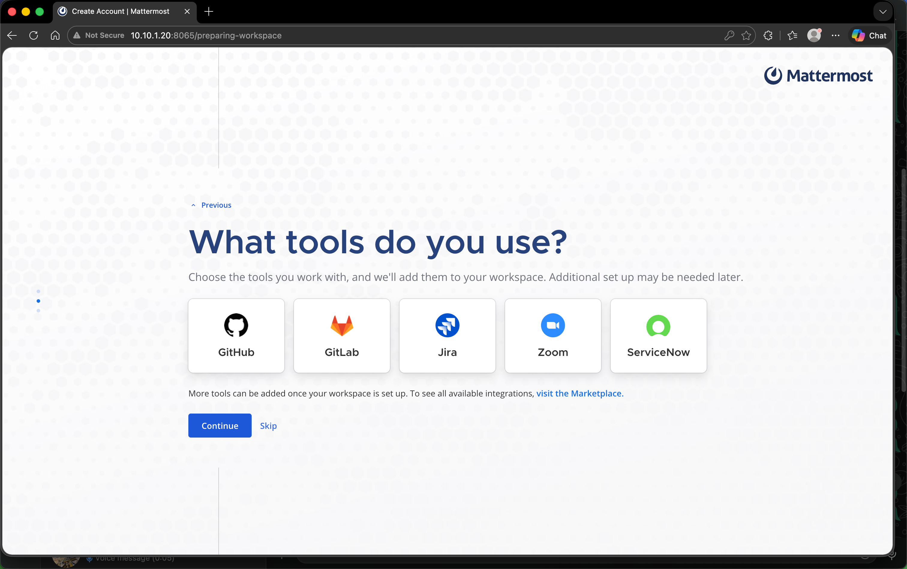 Sélection des outils à intégrer