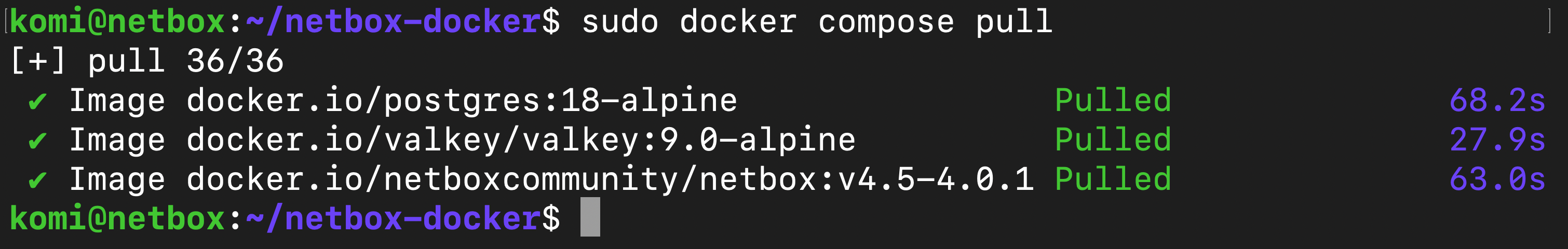 Téléchargement des images Docker