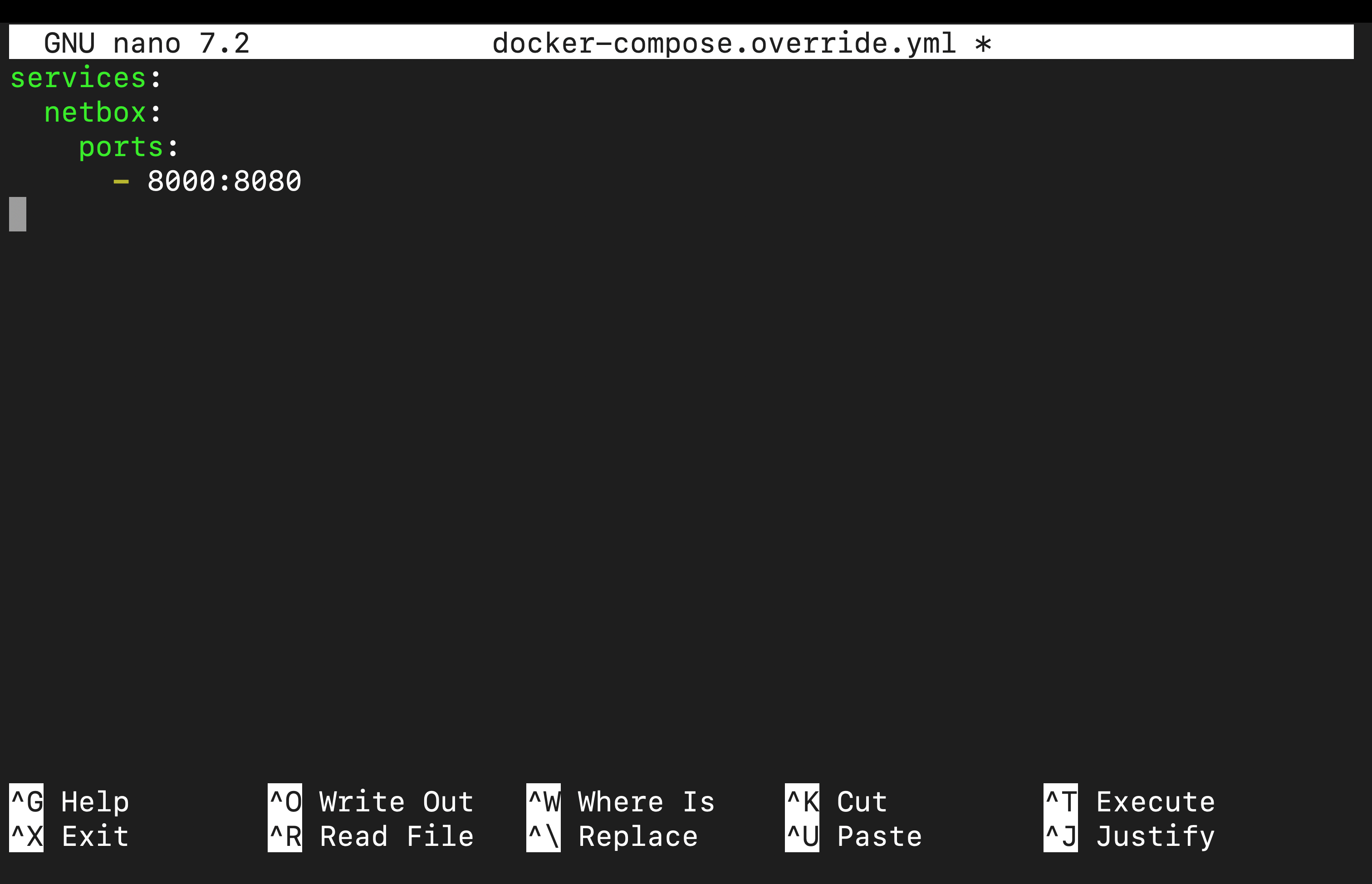 Contenu du fichier docker-compose.override.yml